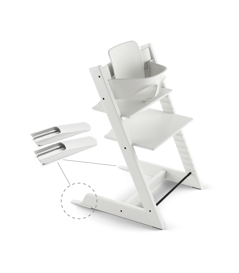 Tripp Trapp&reg; Chair White, Beech, with Baby Set.